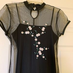 Two piece embroidered dress